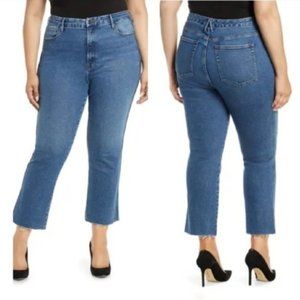 Good American Good Curve High Rise Straight Leg Jeans Size 18